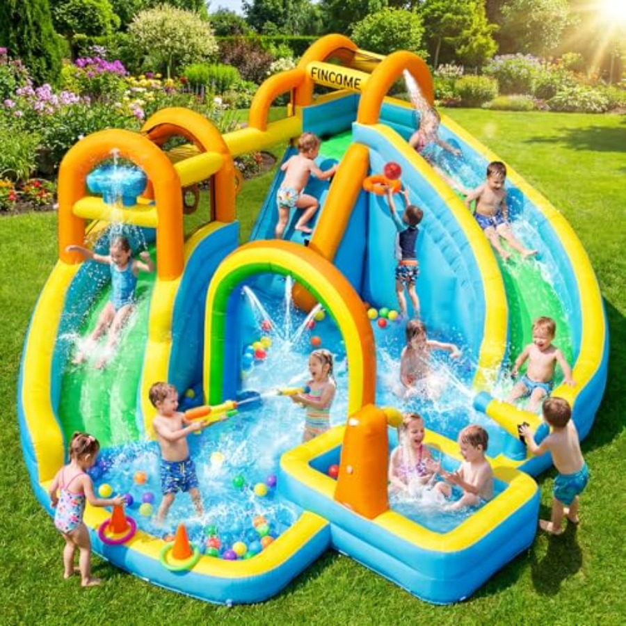 Water Slide Inflatable - Nadmuchiwany park wodny na zewnątrz dla