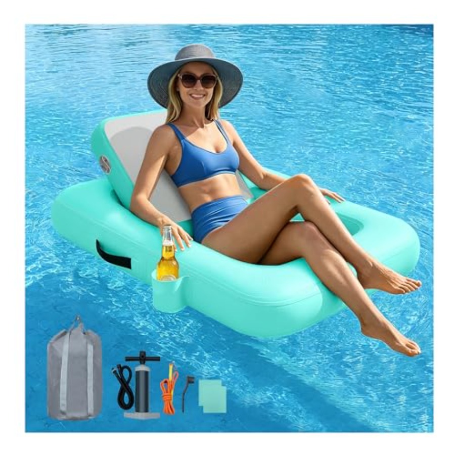 Pool Lounger Inflatable - Pływające fotele z oparciem, dmuchane fotele