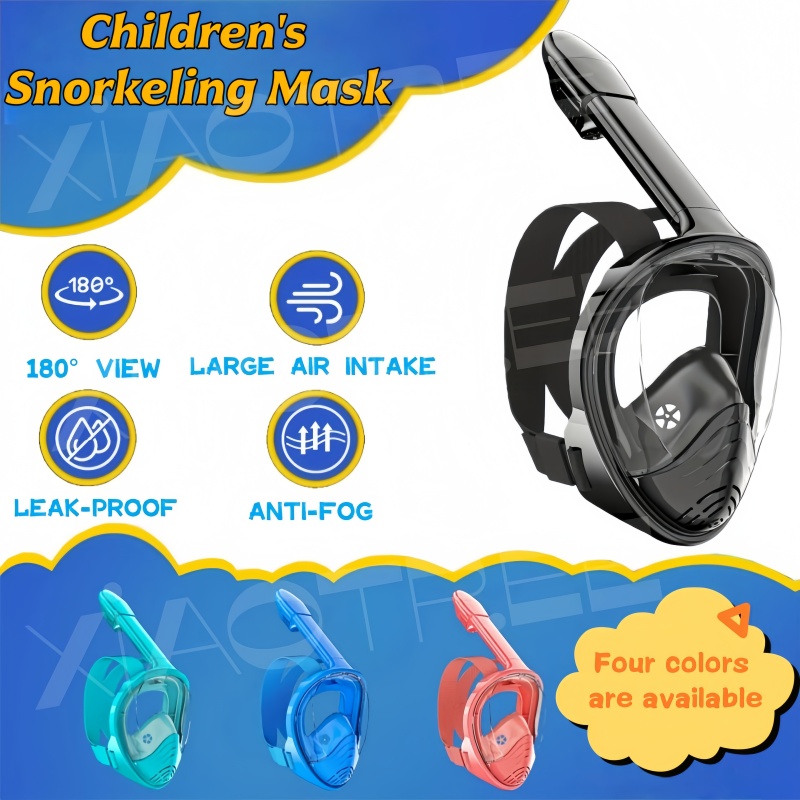 Snorkel Mask Full Face - Maska do snorkelingu dla dzieci, pełnotwarzowa,