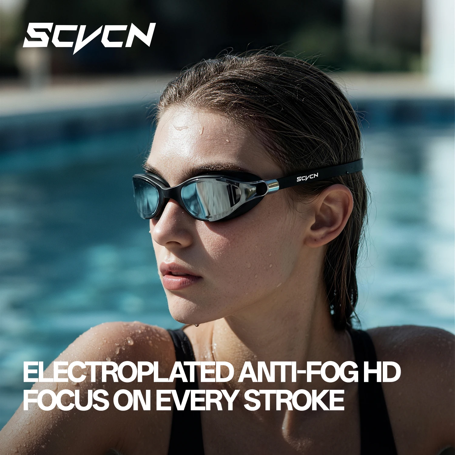 Swim Goggles Anti Fog Uv - Profesjonalne okulary pływackie SCVCN, zapobiegające parowaniu,