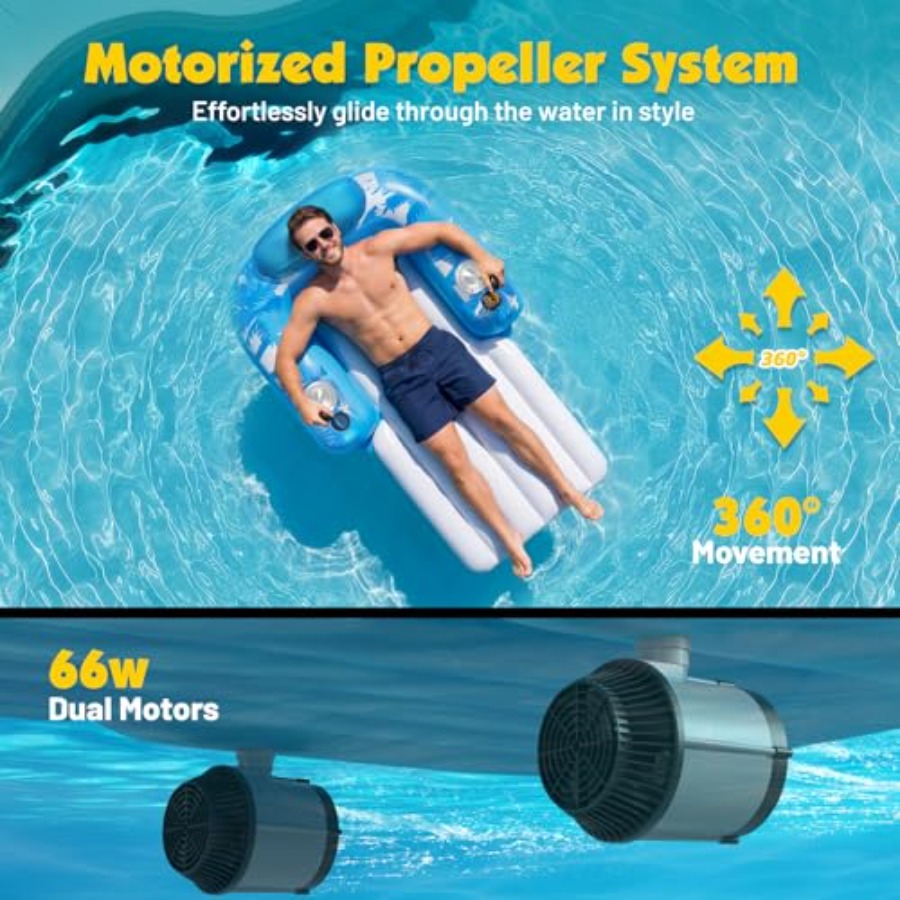 Nadmuchiwane, napędzane silnik – Pool Lounger Inflatable recenzja i cena