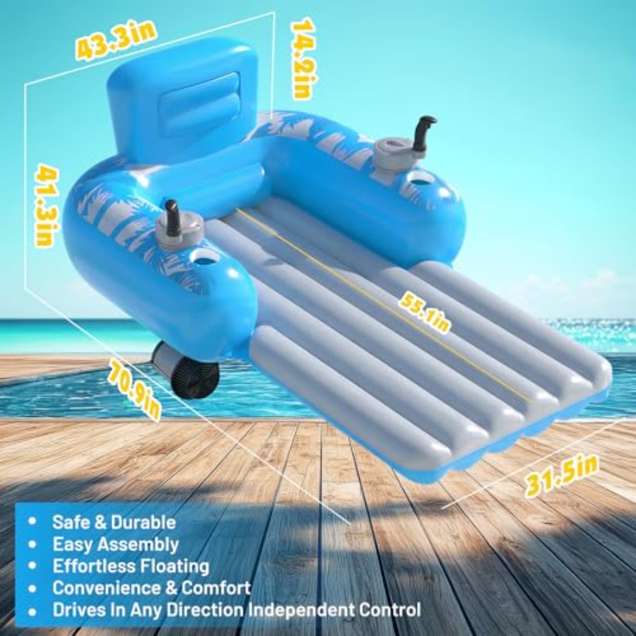 Nadmuchiwane, napędzane silnik – Pool Lounger Inflatable recenzja i cena