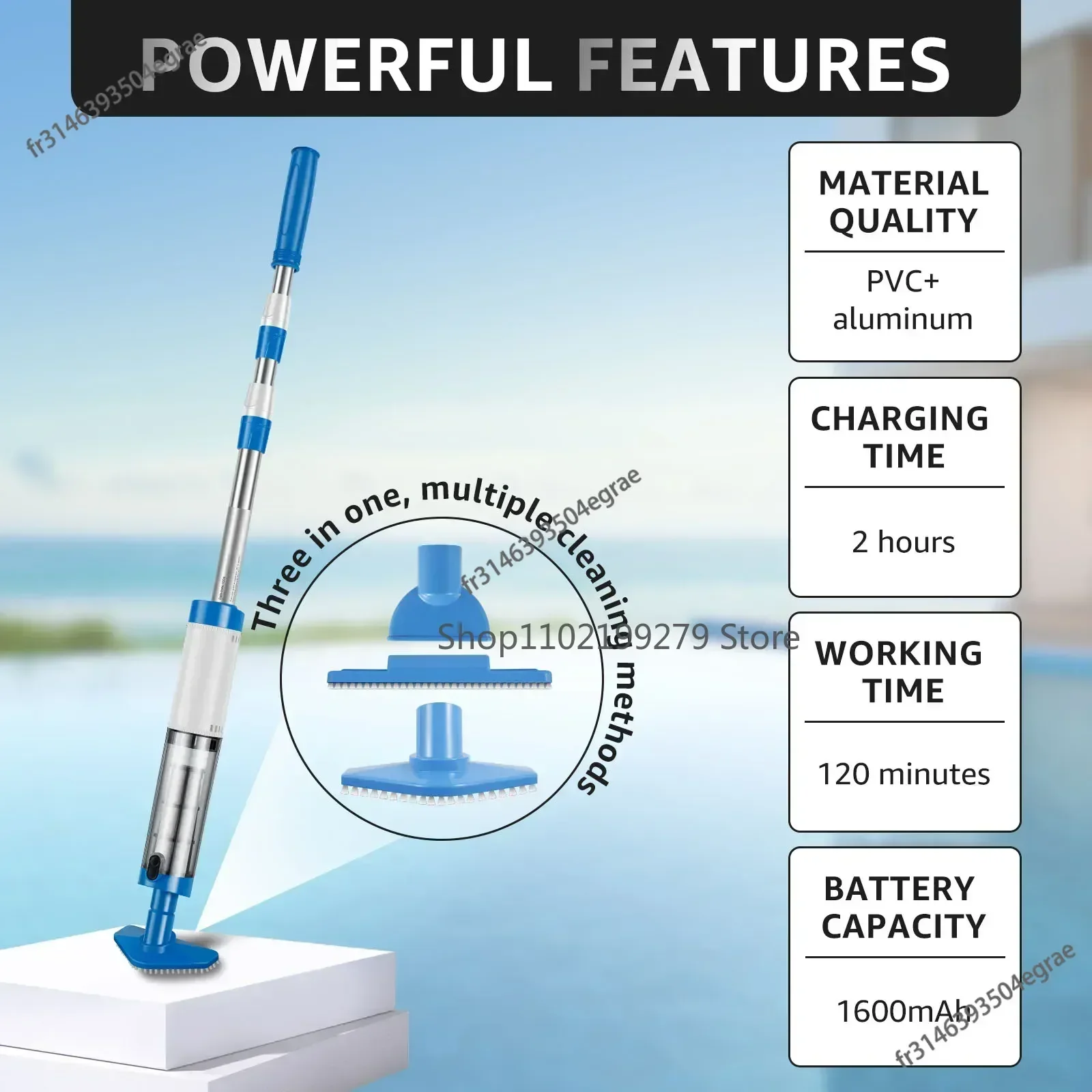 Akumulatorowy przenośny odkurz – Pool Vacuum Manual recenzja i cena