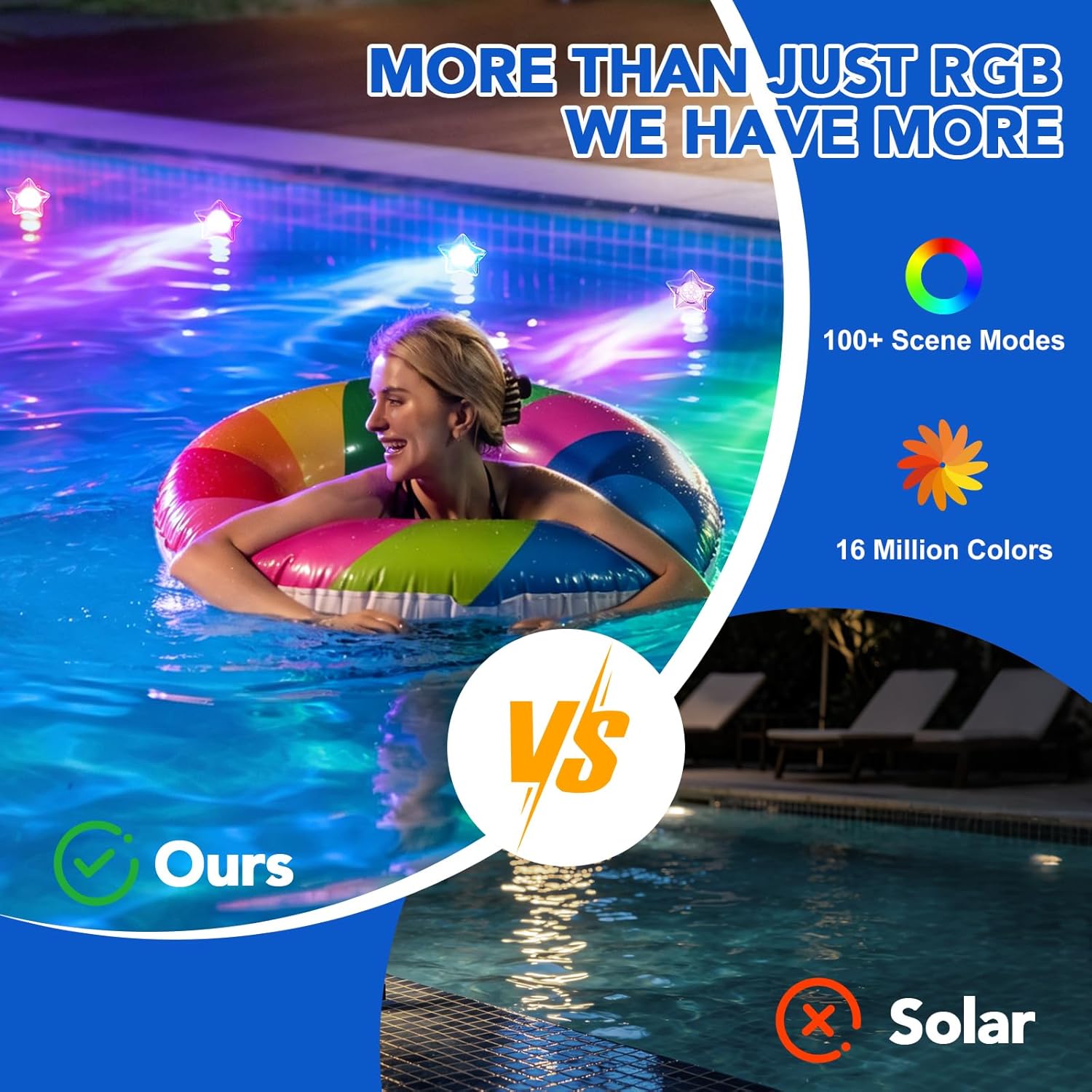 Solarne lampki do basenu, wiel – Pool Light Solar Rechargeable recenzja i cena