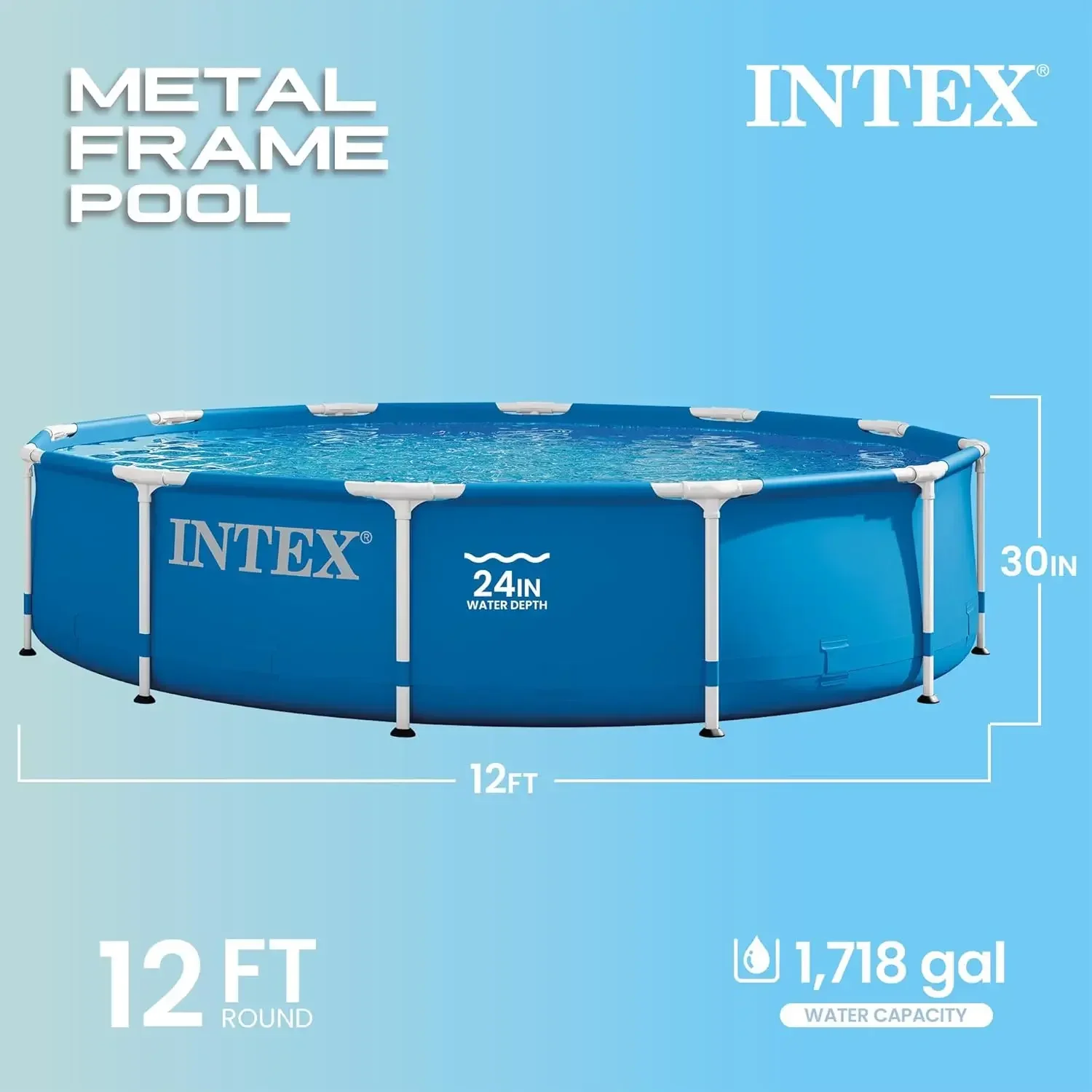 Okrągły metalowy basen naziemn – Pool Ladder Above Ground recenzja i cena