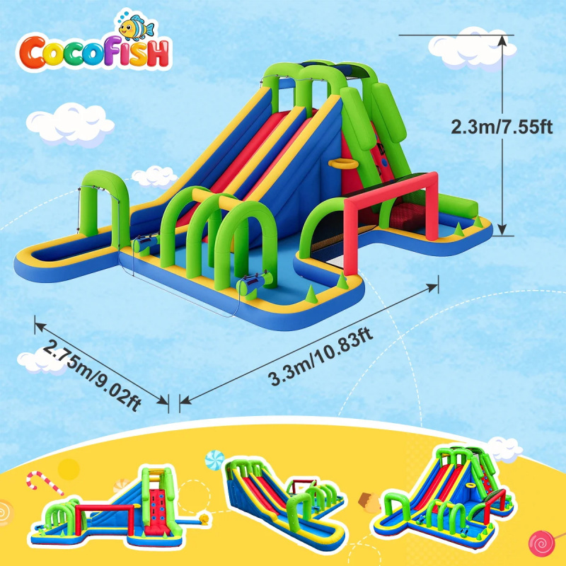 Duży dmuchany park wodny Cocof – Water Slide Inflatable recenzja i cena