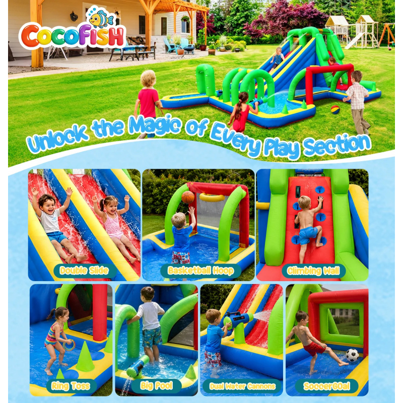 Duży dmuchany park wodny Cocof – Water Slide Inflatable recenzja i cena