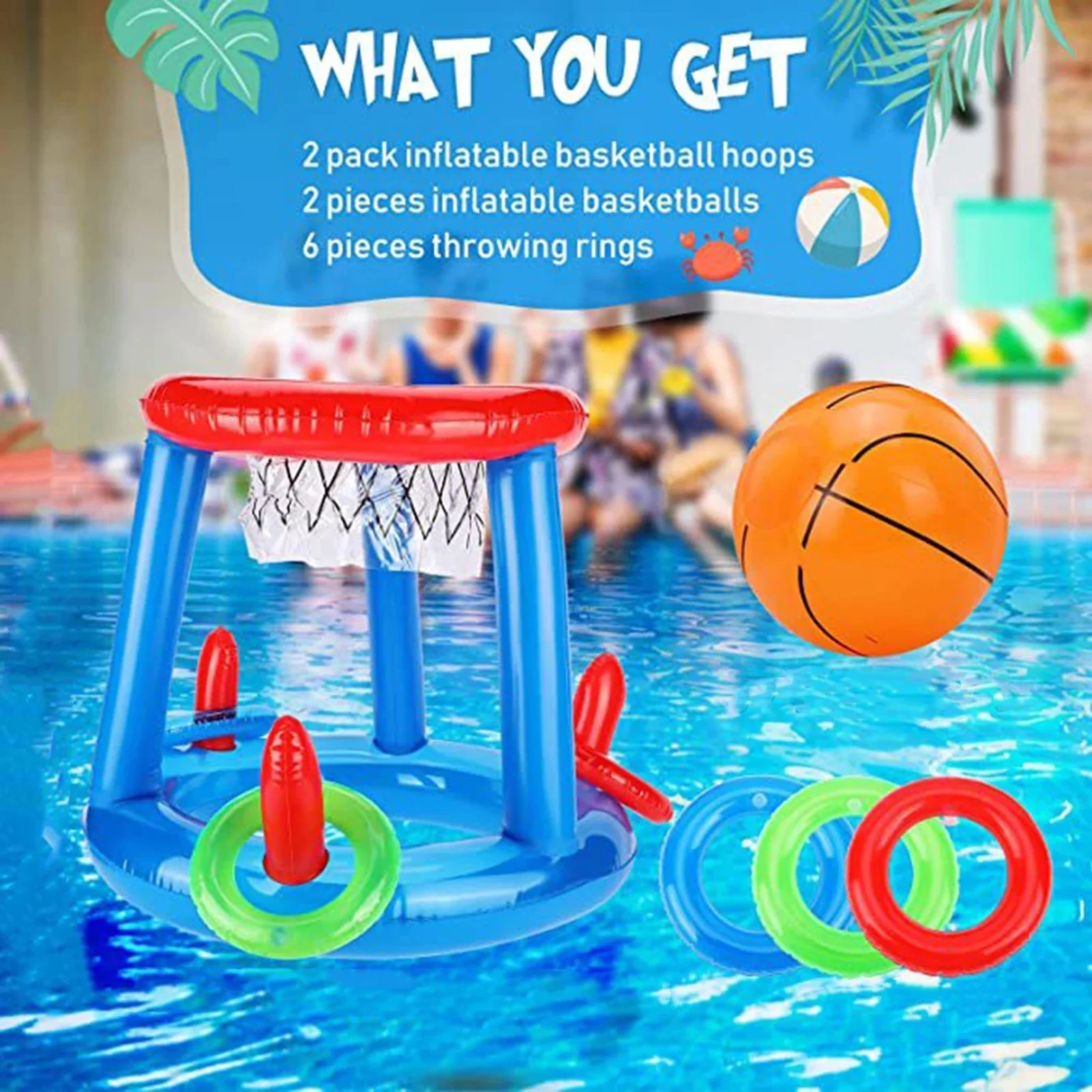Nadmuchiwany zestaw do koszykó – Pool Float Ring Inflatable recenzja i cena
